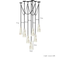 Plafonnier LED Suspendu en Marbre Sur-Mesure 2024 - Luxe Illuminé