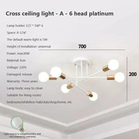 Lustre LED Moderne Chic en Noir, Blanc et Or