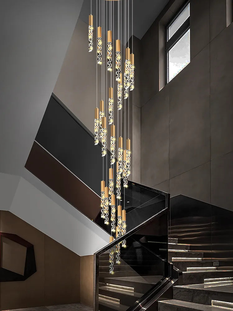 Suspension d'escalier en cristal Luxe & Élégance