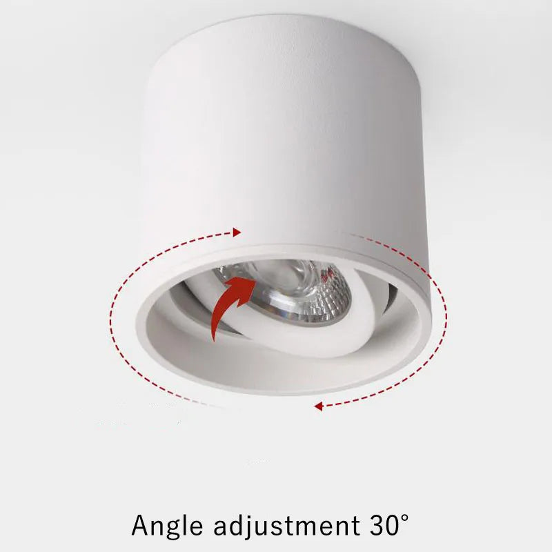 Spot Downlights LED anti-éblouissants montés en Surface - Éclairage de qualité avec puce COB Epistar - Angle réglable