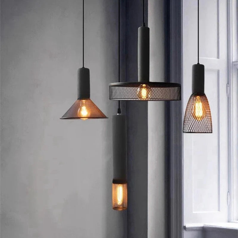 Lustre LED Loft en béton pour un éclairage stylé
