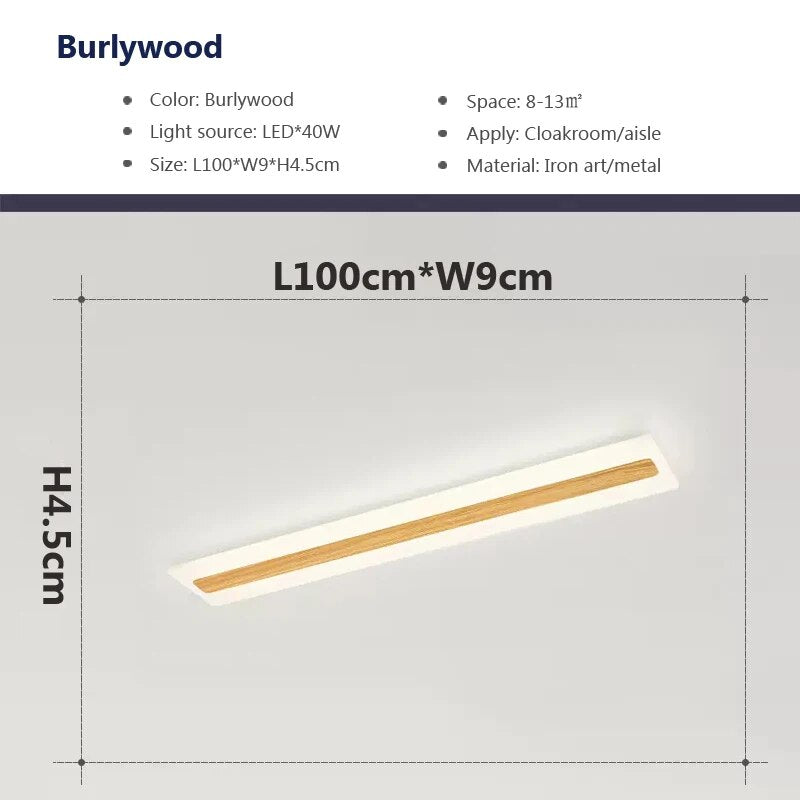 Plafonnier LED en Bois pour une Déco Élégante
