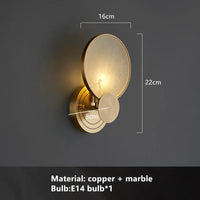 Appliques murales élégantes en marbre circulaire