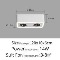 Spot carré LED anti-éblouissement en surface - Lumin'easy