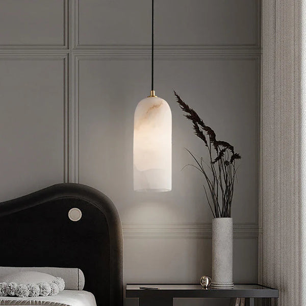 Lustre de luxe en laiton et marbre importé