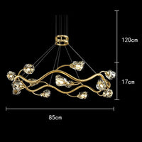 Lustre LED en cristal de luxe pour éclairage intérieur modernisé