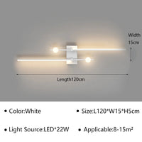 Applique Murale LED Moderne pour Salon et Chambre - Luminaire Design Grid TV Wall Lamp - Décoration Intérieure Chic
