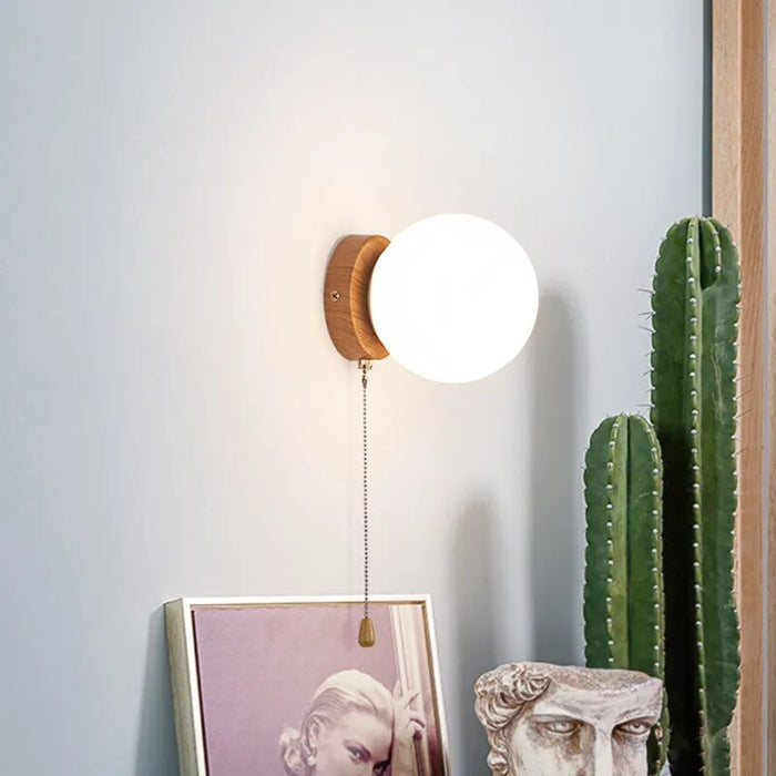 Applique Murale LED Nordique en Verre avec Interrupteur - Ventes Directes d'Usine