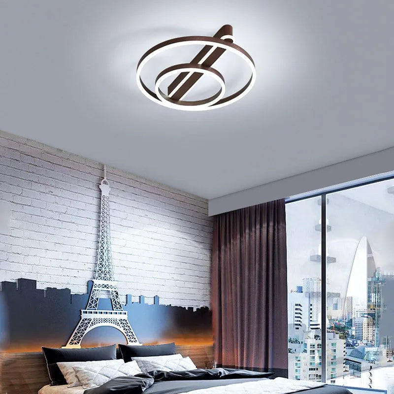 Plafonnier LED Nordique Circulaire en Acrylique Simple