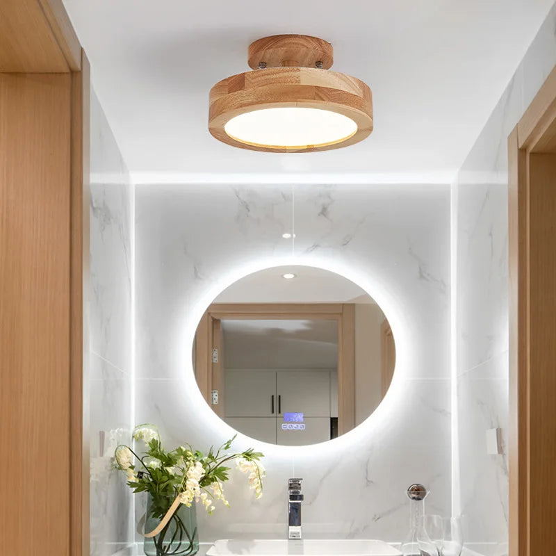 Plafonnier nordique en bois - Illuminaire LED