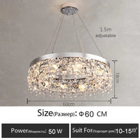 Plafonnier LED Cristal Luxe Moderne
