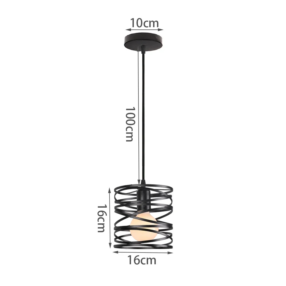 Lustre Suspendu Ruban LED Vintage Moderne Tourbillon