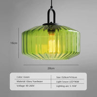 Suspension LED Nordique Rétro en Verre pour Intérieur Loft