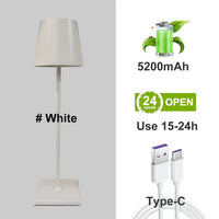 Lampe de bureau LED en alliage d'aluminium - Rechargeable via USB