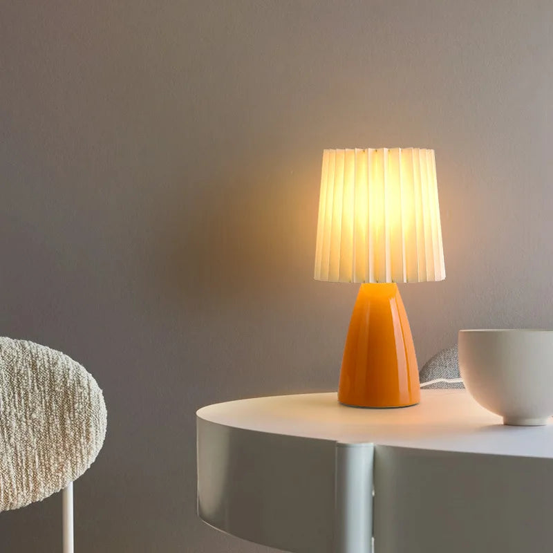 Lampe de bureau rétro rouge chaleureuse