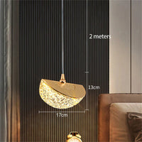 Plafond LED nordique en cristal : suspension lumineuse pour un éclairage élégant