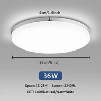 Plafonnier LED Ultra Mince - Forme Ronde & Carrée