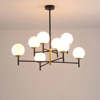 Lustre Noir Moderne avec Éclairage LED