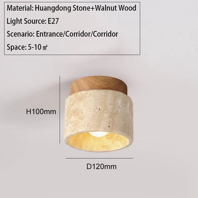 Plafonnier LED en marbre pour une entrée moderne