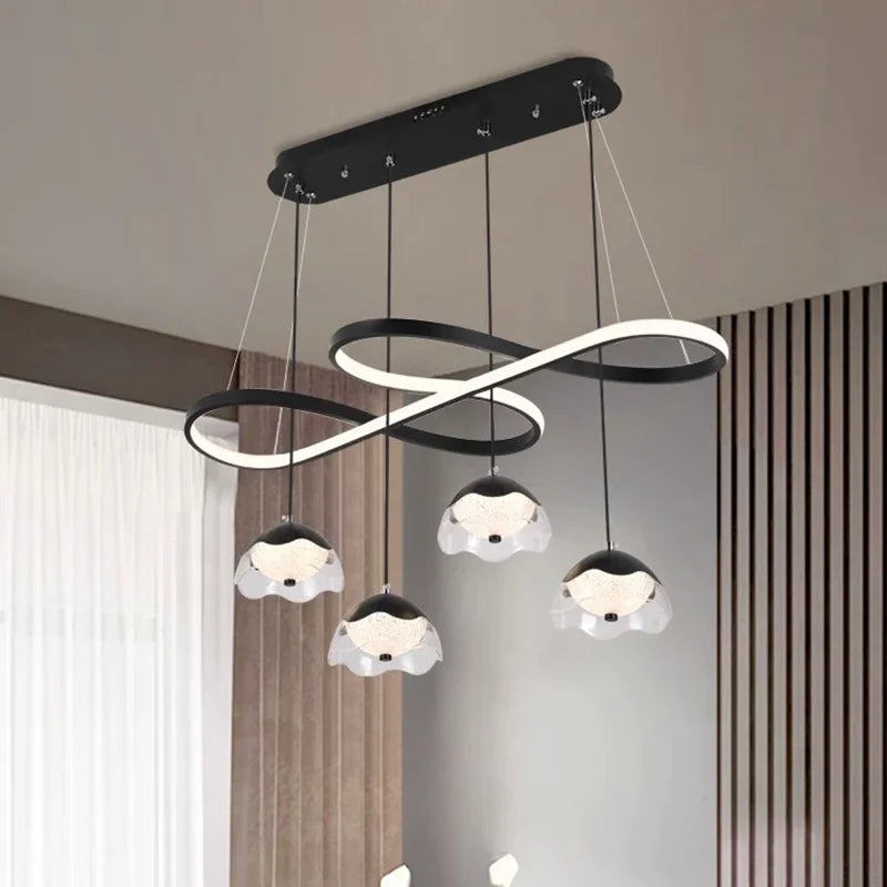 Lustre LED moderne pour éclairage intérieur suspendu