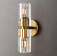 Applique murale LED Moderne en Cristal Clair et Nickel Laiton