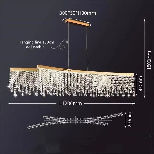 Plafonnier LED Moderne en Cristal - Luminaire Décoratif d'Intérieur