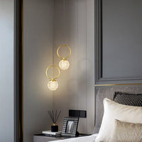 Suspension LED en verre cristal de luxe.
