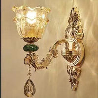 Lustre Européen LED en Céramique Cristal pour Villa Duplex