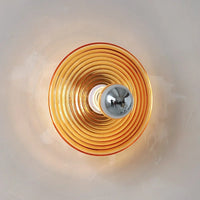 Applique murale LED rétro en verre ondulé pour armoires sur rail - Élégance Illuminée