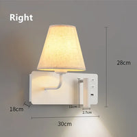 Applique murale LED d'intérieur moderne avec port USB
