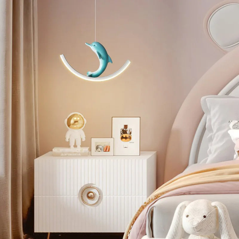 Suspension LED Enfant Chambre Animaux Marins