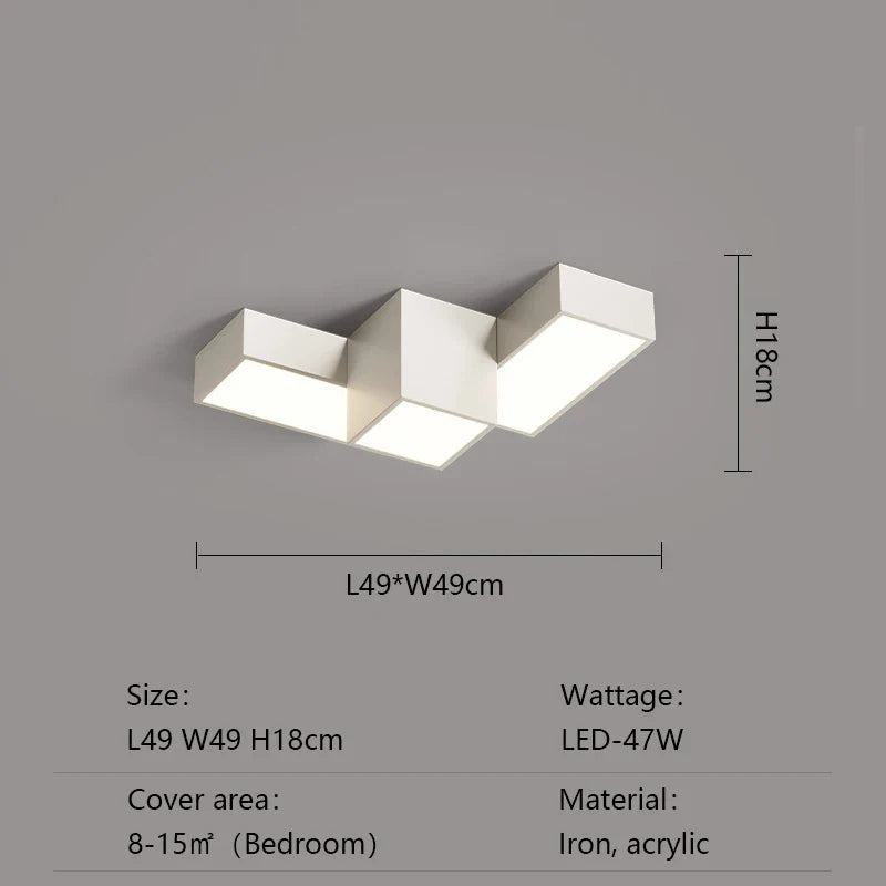 Plafonnier LED carré minimaliste design
