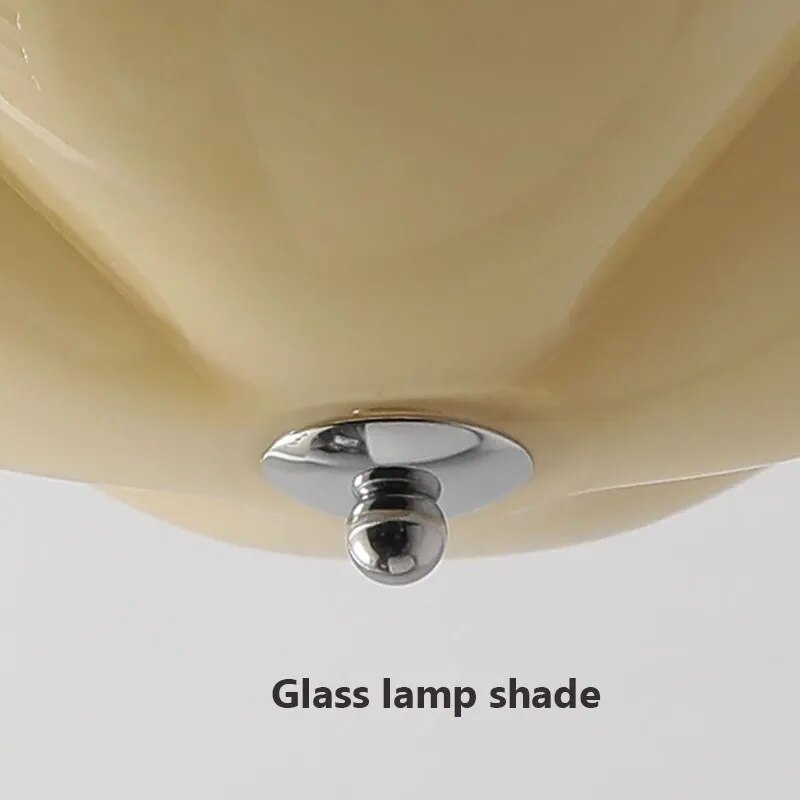 Lustre LED en verre citrouille.