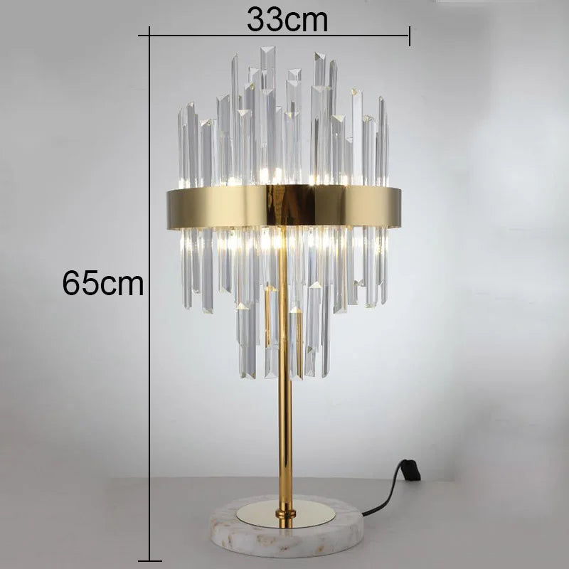 Applique murale LED en cristal doré de style moderne