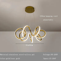 Lustre Moderne 2024 avec Lampes LED Suspendues en Silicone - Éclairage de Luxe