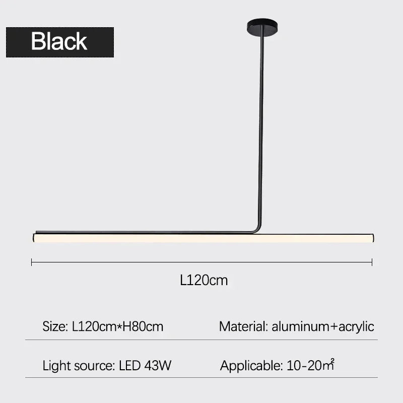Lustre Bande Suspension Nordique Design Minimaliste