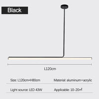 Lustre Bande Suspension Nordique Design Minimaliste