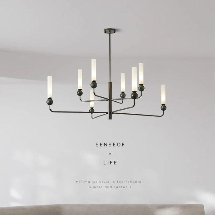 Lustre Suspendu LED Marbre Cuivre Vintage Luxe.