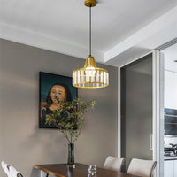 Suspension Cloarec en verre ambré