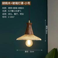 Nordique In - Suspension de lumière chaude LED  en cuivre et verre