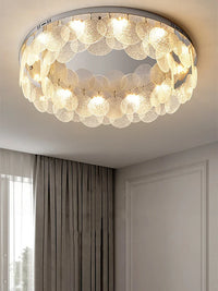 Plafonnier Moderne en Verre Chromé - Lustre Décoration 2024 de Style Élégant