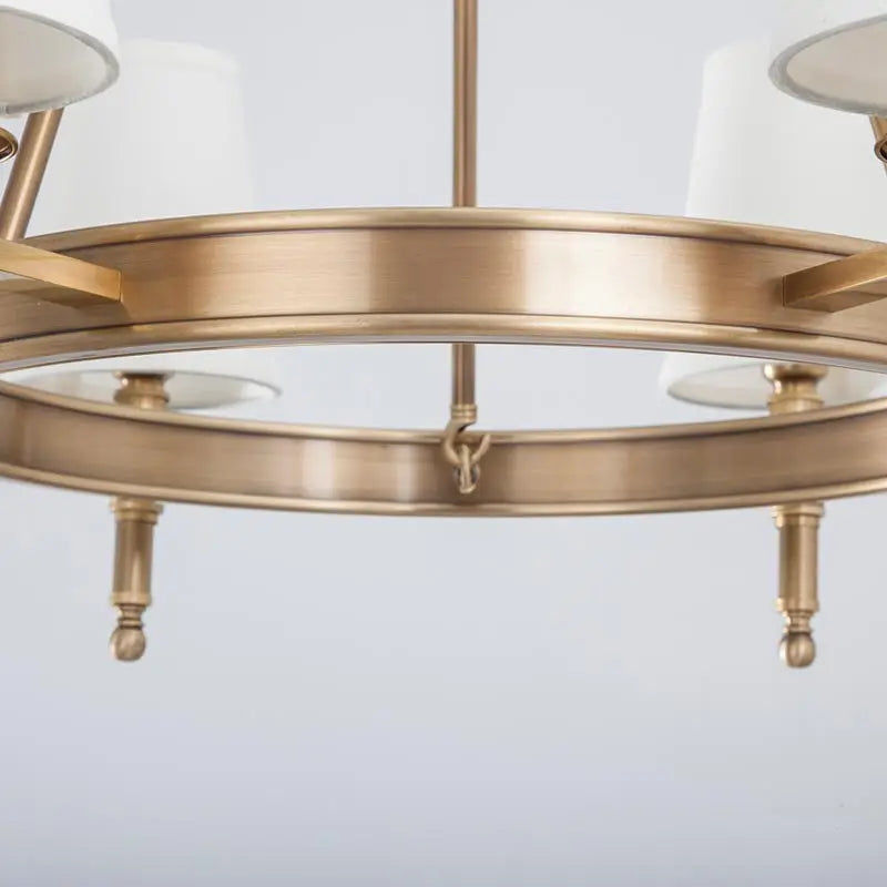 Lustre moderne en cuivre et Bronze authentique.