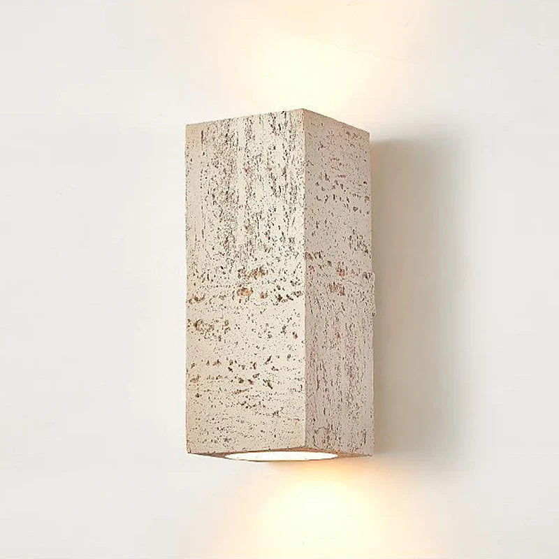 Applique LED Nordique Wabi-sabi Carrée en Ciment