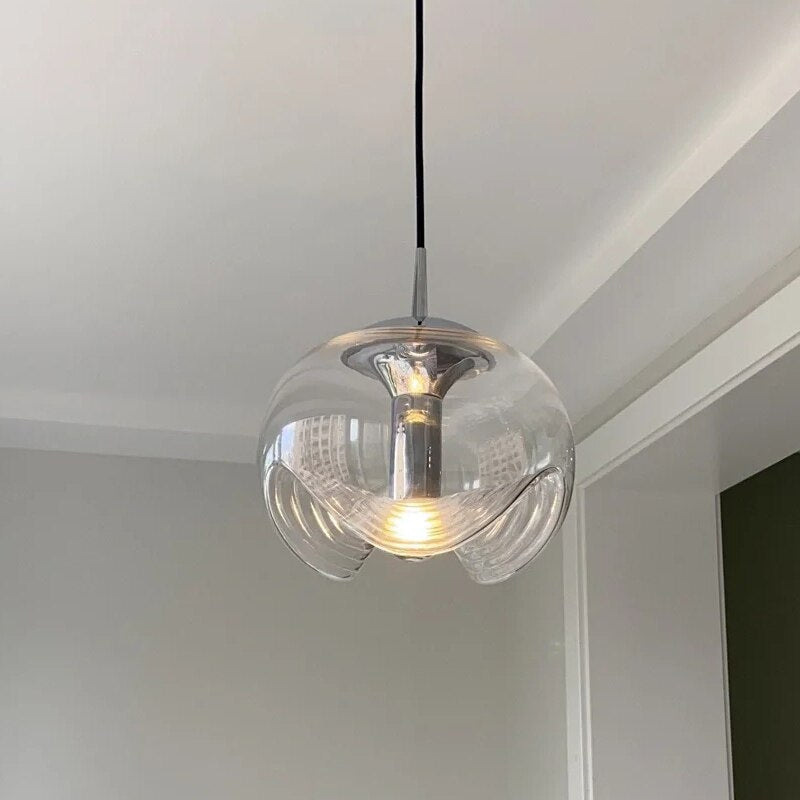 Suspension Janice : Design unique avec abat-jour en verre