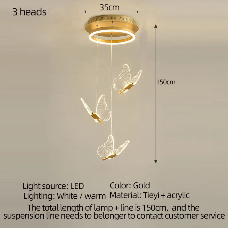 Lustre Papillon LED pour Éclairer vos Espaces