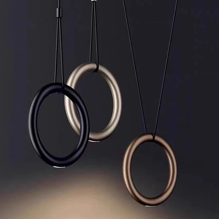 Suspension "Lumina" - Anneau Art Déco 4000K avec Cordon Réglable 