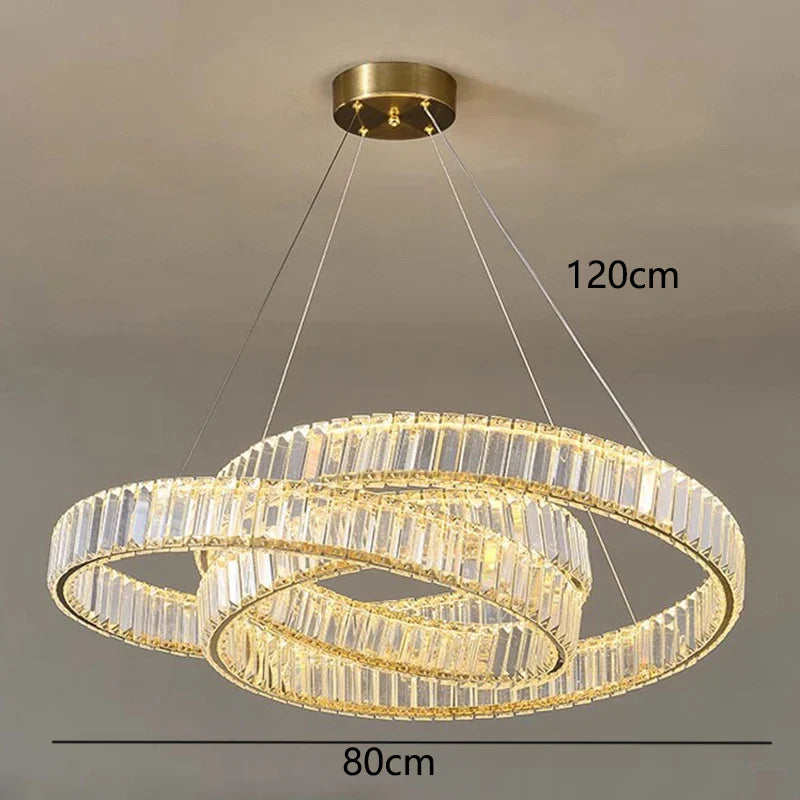 Lustre en cristal de luxe pour décoration intérieure modernisque