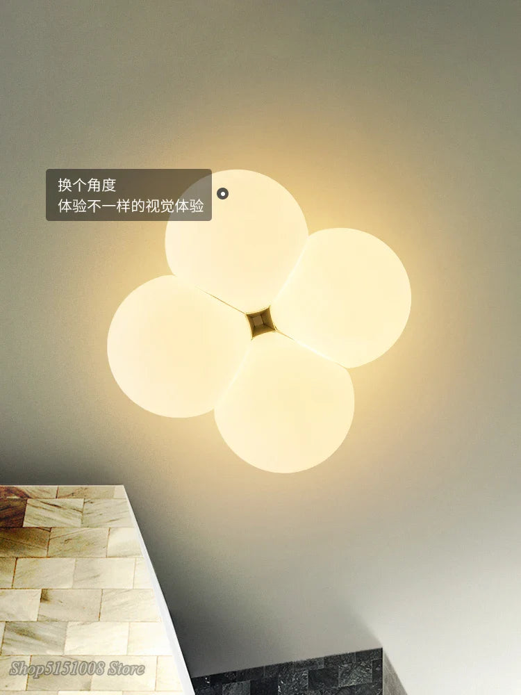 Plafonnier LED nordique minimaliste pour chambre d'enfants - Lampe nuage art en acrylique innovante