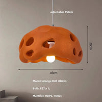 Lustre LED design en suspension nordique Wabi Sabi irrégulier