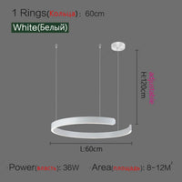 Lustre Anneau Nordique LED Réglable pour Salle à Manger - Collection Maison Luminaires